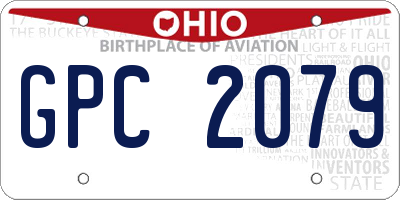 OH license plate GPC2079