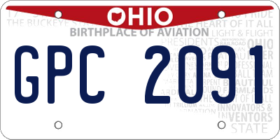 OH license plate GPC2091