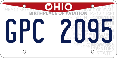 OH license plate GPC2095