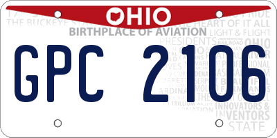 OH license plate GPC2106