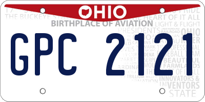 OH license plate GPC2121