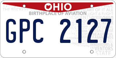 OH license plate GPC2127