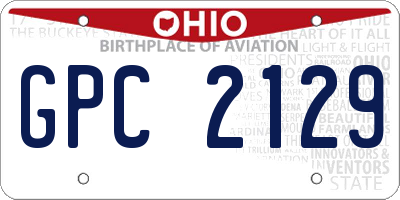 OH license plate GPC2129