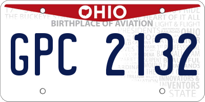 OH license plate GPC2132