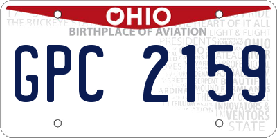 OH license plate GPC2159