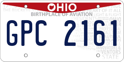 OH license plate GPC2161