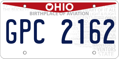 OH license plate GPC2162