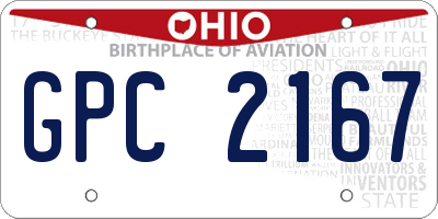 OH license plate GPC2167