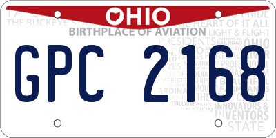 OH license plate GPC2168