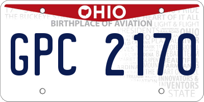 OH license plate GPC2170