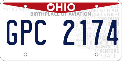 OH license plate GPC2174