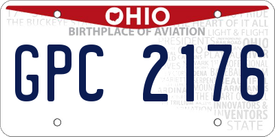 OH license plate GPC2176
