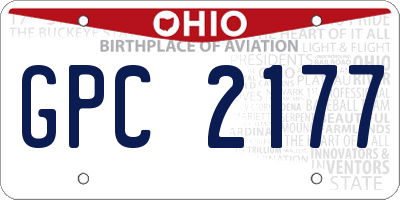 OH license plate GPC2177
