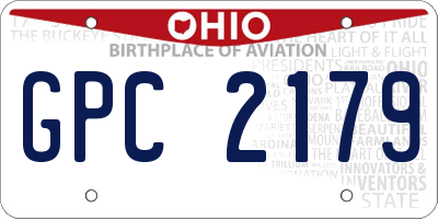 OH license plate GPC2179