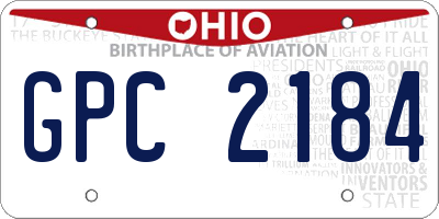 OH license plate GPC2184