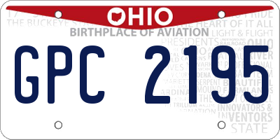 OH license plate GPC2195