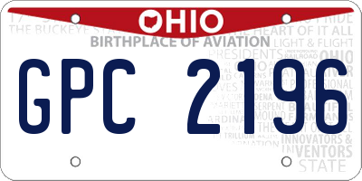 OH license plate GPC2196