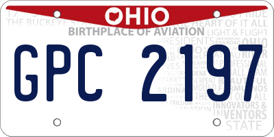 OH license plate GPC2197