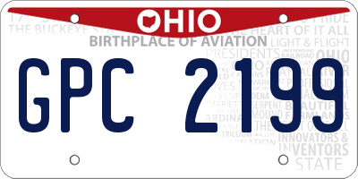 OH license plate GPC2199
