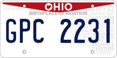 OH license plate GPC2231