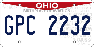 OH license plate GPC2232
