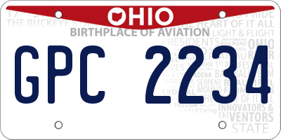 OH license plate GPC2234