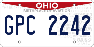 OH license plate GPC2242