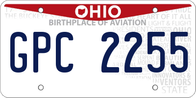 OH license plate GPC2255