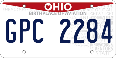 OH license plate GPC2284