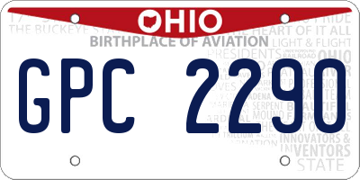 OH license plate GPC2290