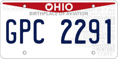 OH license plate GPC2291