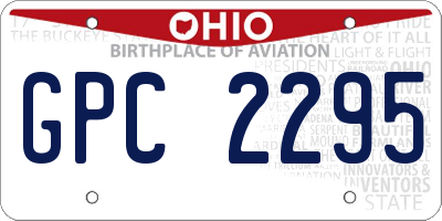 OH license plate GPC2295