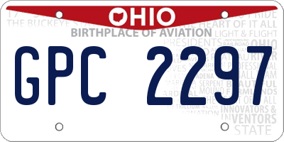 OH license plate GPC2297