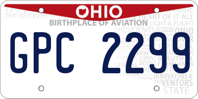 OH license plate GPC2299