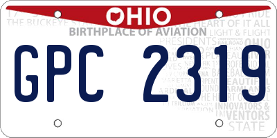 OH license plate GPC2319