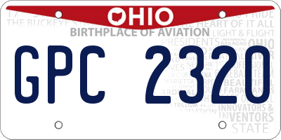 OH license plate GPC2320