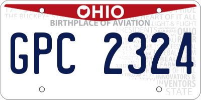 OH license plate GPC2324