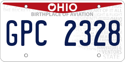 OH license plate GPC2328