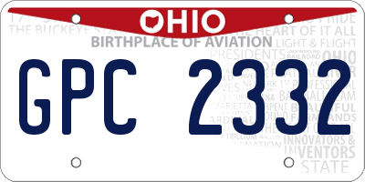 OH license plate GPC2332