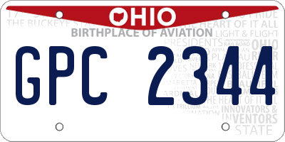 OH license plate GPC2344