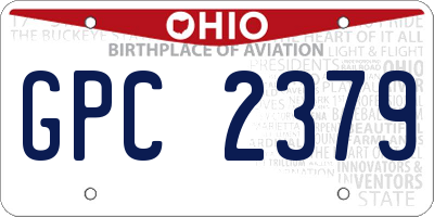 OH license plate GPC2379