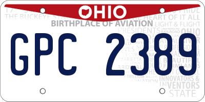 OH license plate GPC2389