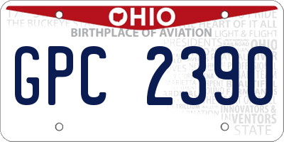OH license plate GPC2390