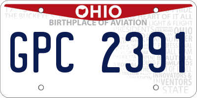 OH license plate GPC2391