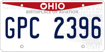 OH license plate GPC2396