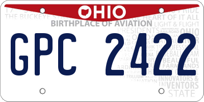 OH license plate GPC2422