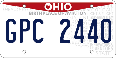 OH license plate GPC2440
