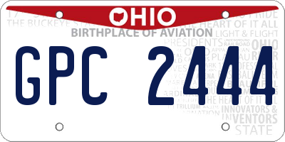 OH license plate GPC2444