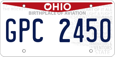 OH license plate GPC2450