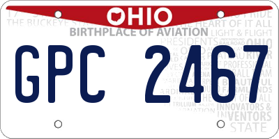 OH license plate GPC2467
